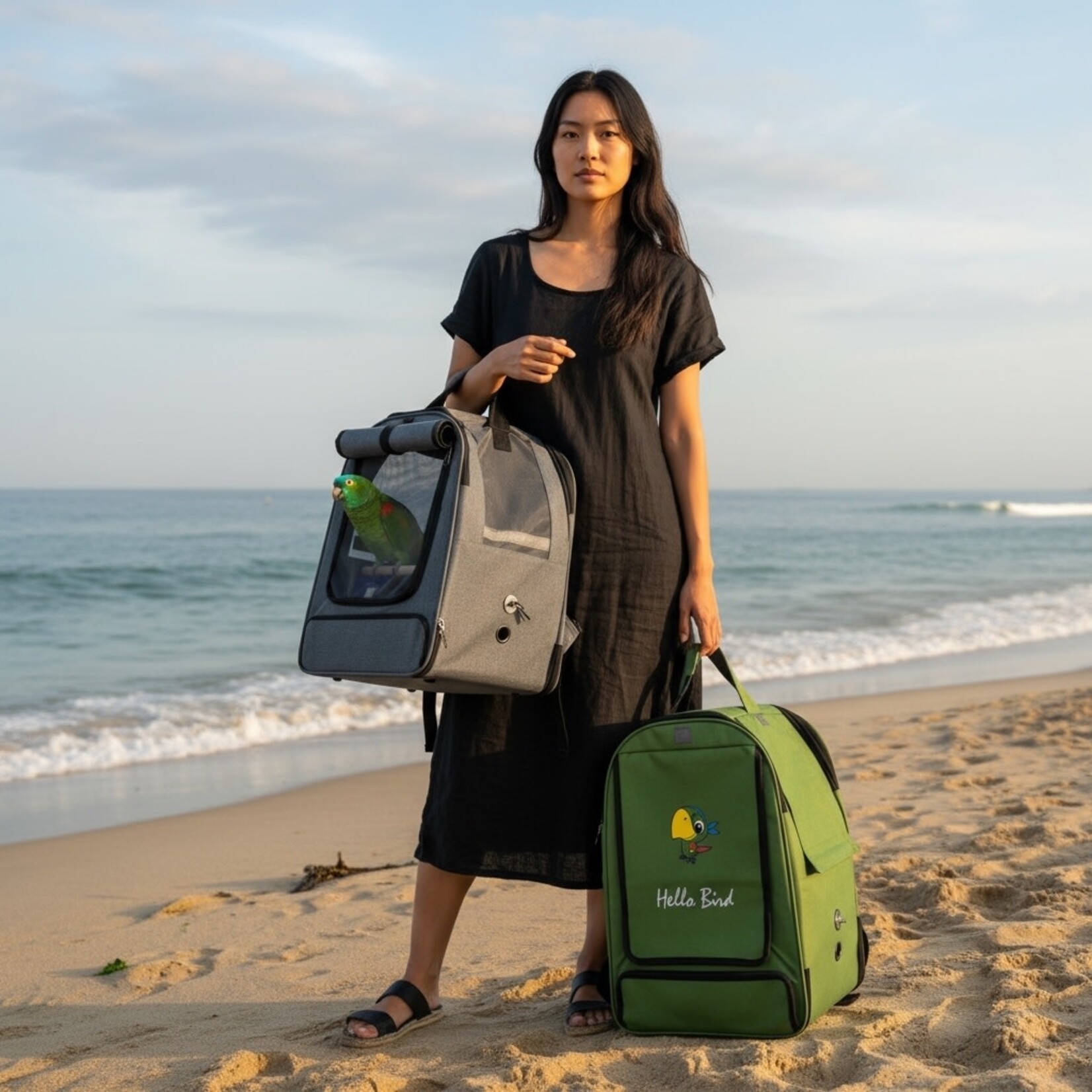 Glitter Pets Sturdy Fabric Parrot Bird Carrier Backpack