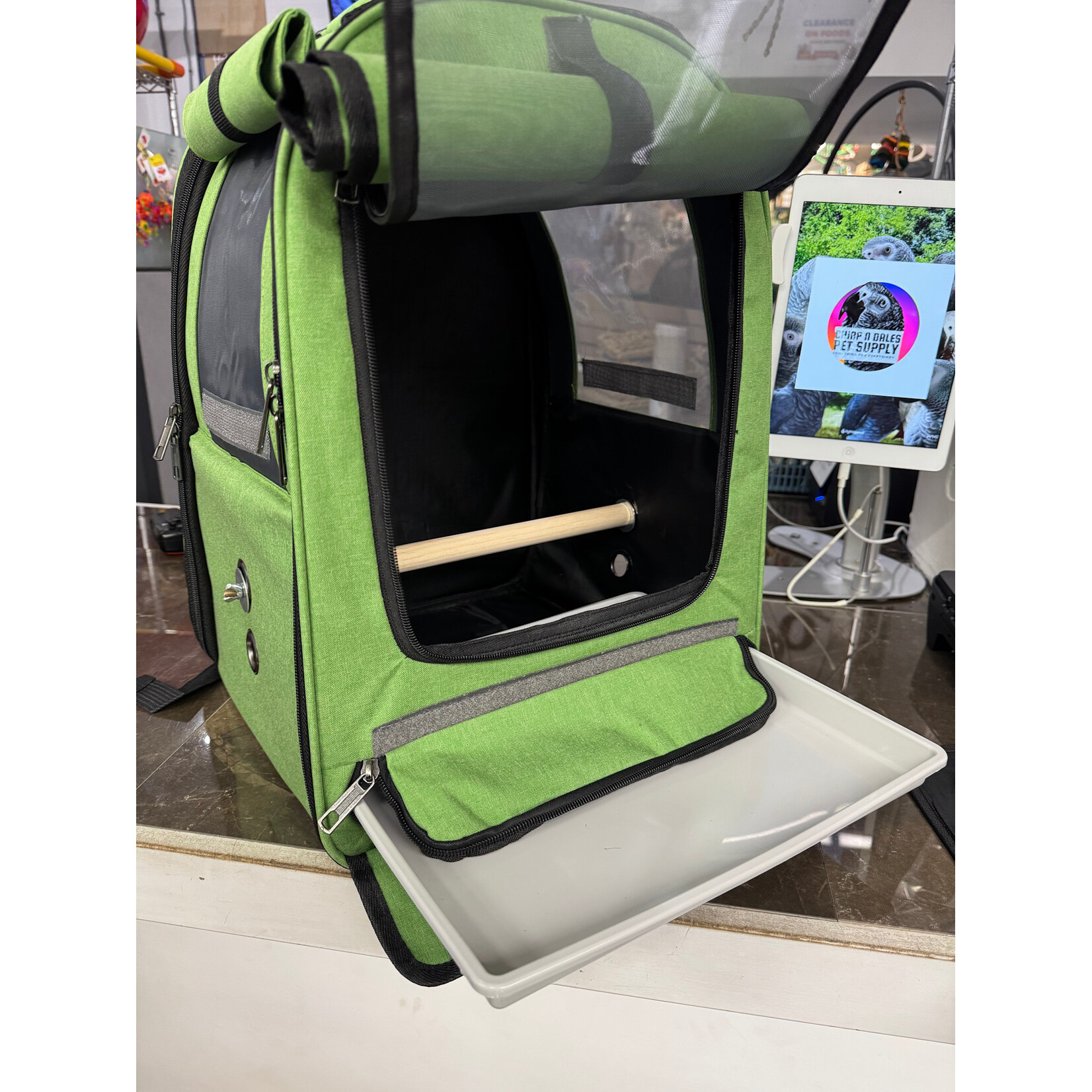 Glitter Pets Sturdy Fabric Parrot Bird Carrier Backpack