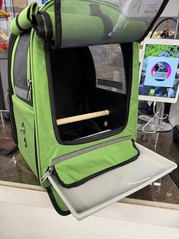 Glitter Pets Sturdy Fabric Parrot Bird Carrier Backpack