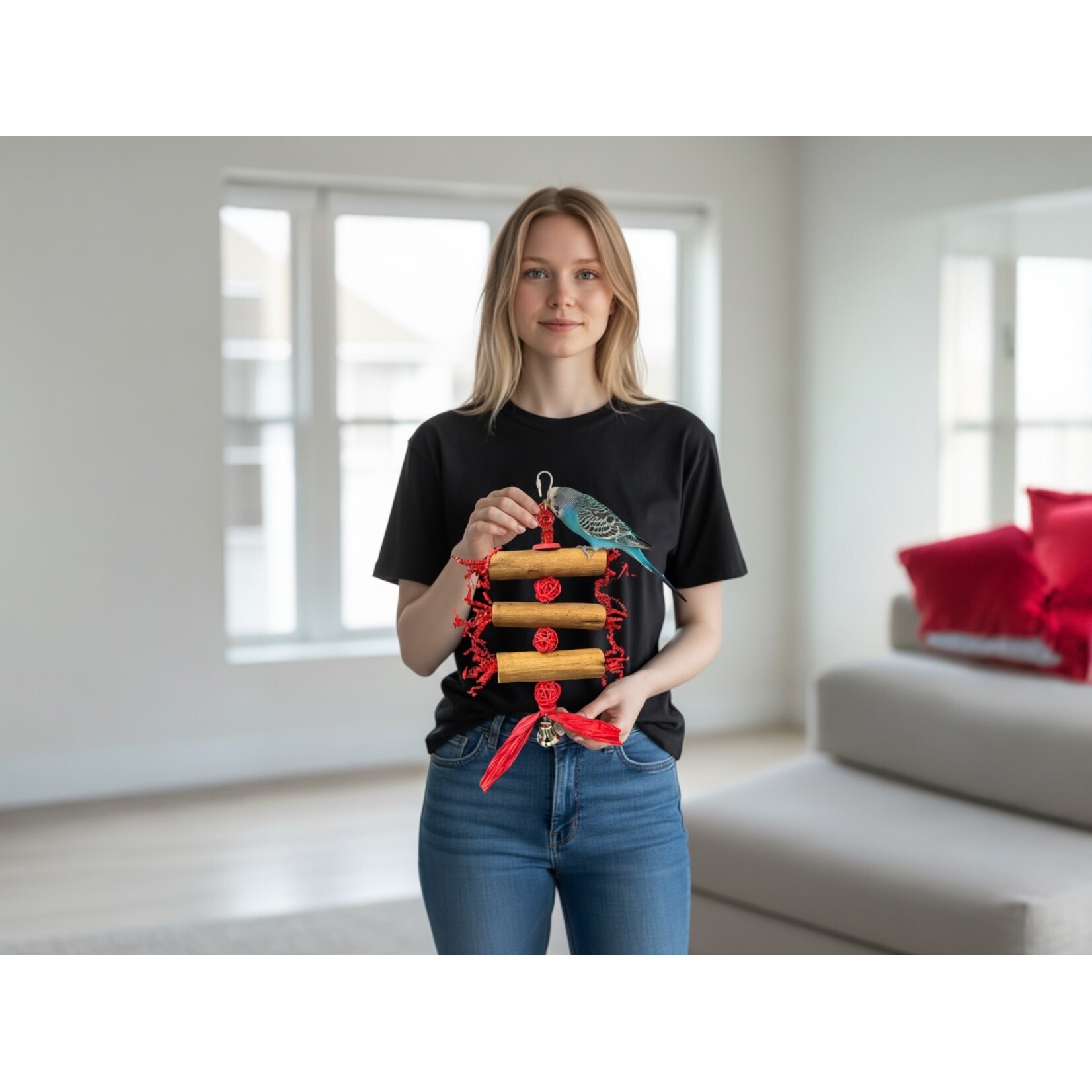 Bonkers Valentine Sola Spinner with Bell 11” x 6”