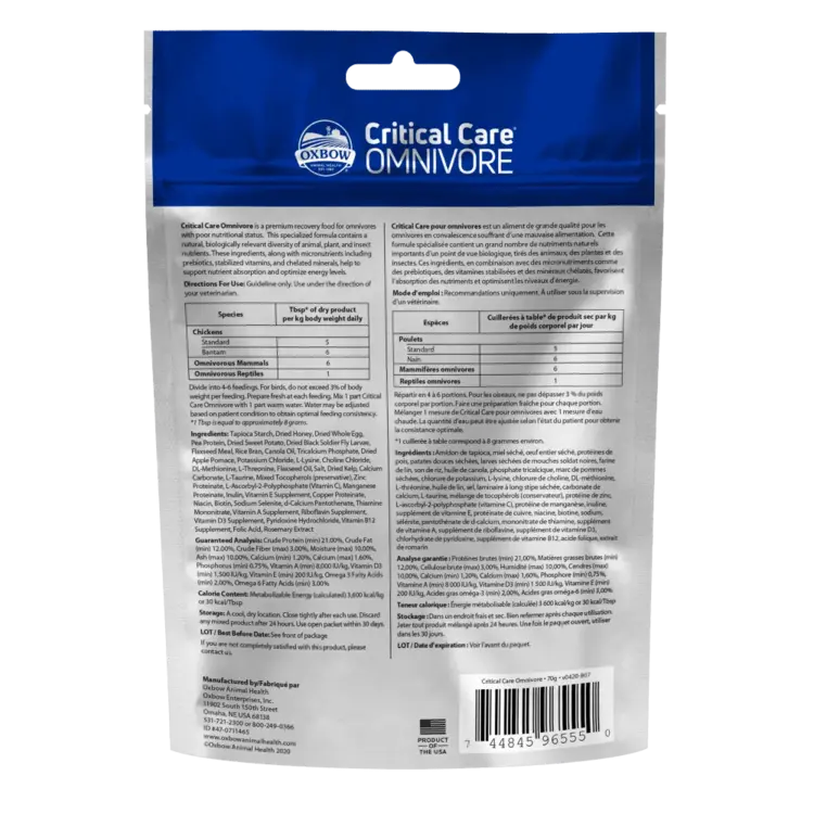 OXBOW Oxbow Animal Health™ Critical Care® Omnivore 340 G