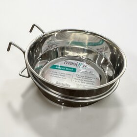 Costal-Maslow Costal Maslow  Stainless Steel Kennel Bowl 4 Cup Dog 1pc 32oz