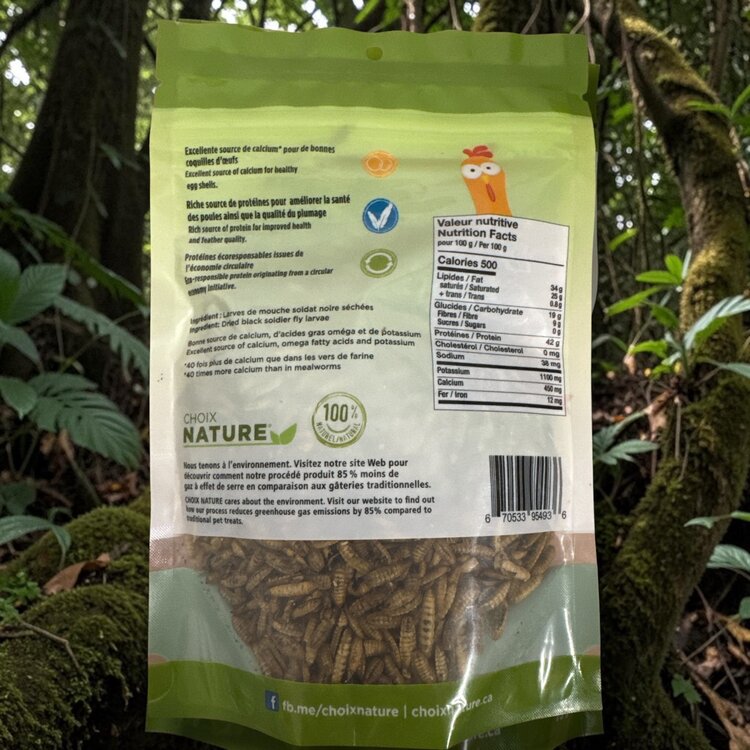 CHOIX NATURE CHOIX NATURE DRIED BLACK SOLDIER FLY LARVAE TREATS