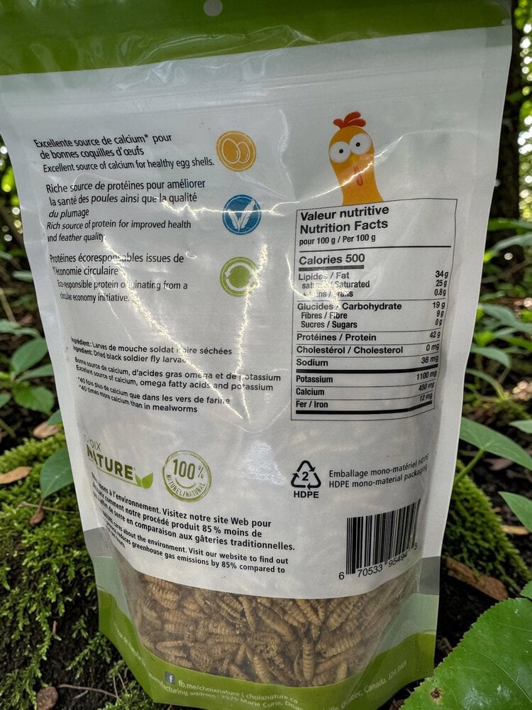 CHOIX NATURE CHOIX NATURE DRIED BLACK SOLDIER FLY LARVAE TREATS