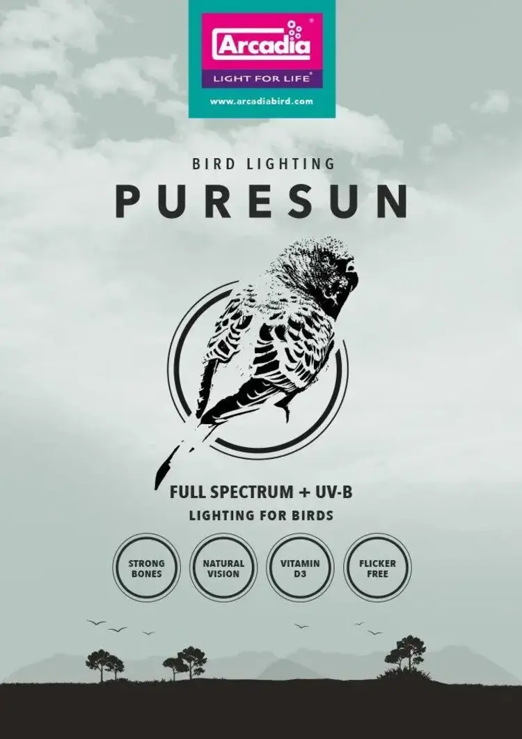 Arcadia Arcadia Bird PureSun Mini Complete Full Spectrum + 2.4% UVB Lighting Kit 8W