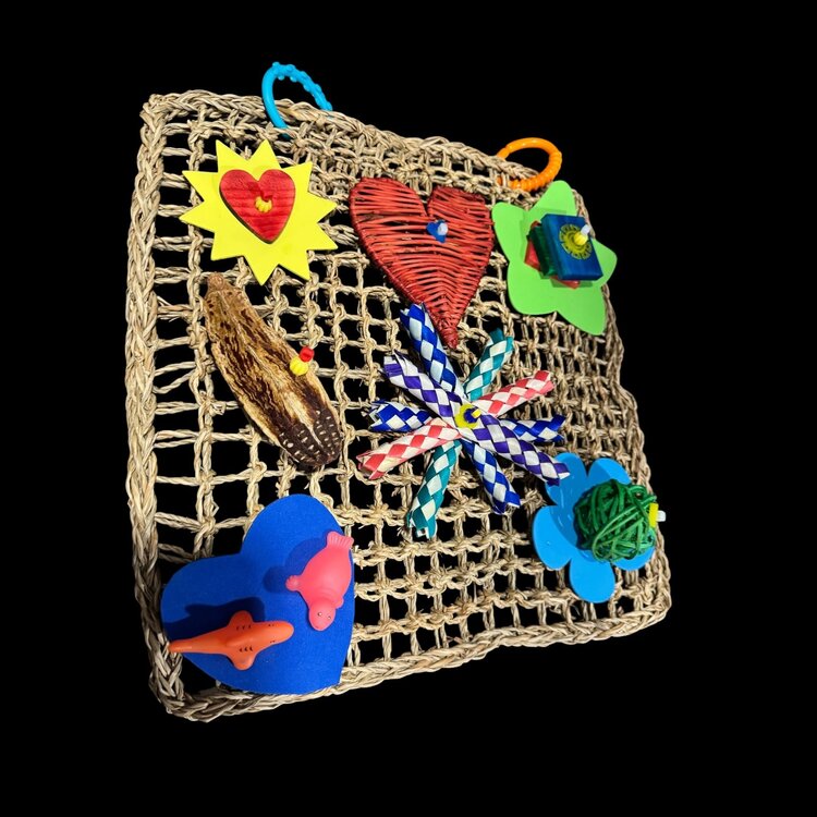 Bonkers BONKERS VALENTINE'S ACTIVITY MAT 14"X14" CANADIAN MADE BIRD TOY