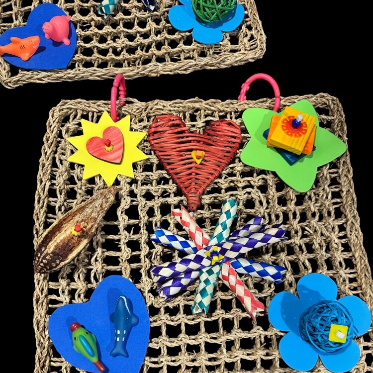 Bonkers BONKERS VALENTINE'S ACTIVITY MAT 14"X14" CANADIAN MADE BIRD TOY