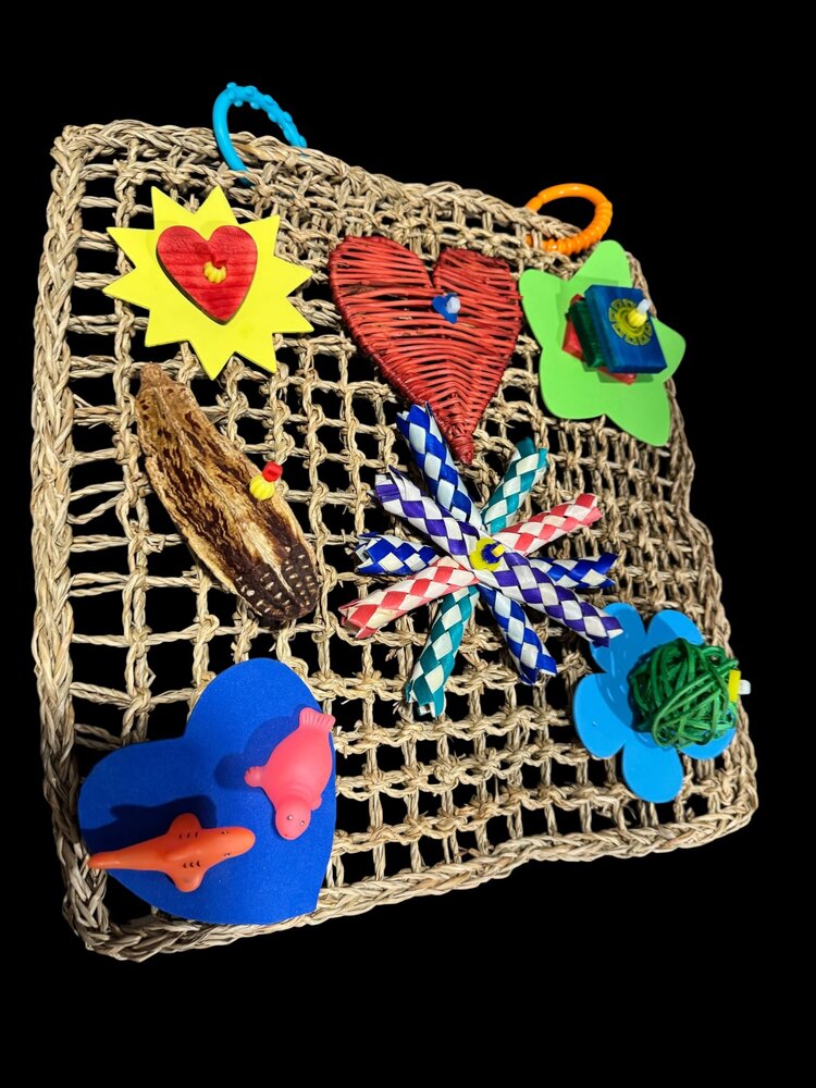 Bonkers BONKERS VALENTINE'S ACTIVITY MAT 14"X14" CANADIAN MADE BIRD TOY