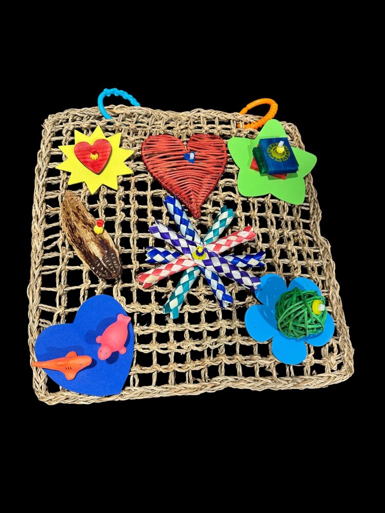 Bonkers BONKERS VALENTINE'S ACTIVITY MAT 14"X14" CANADIAN MADE BIRD TOY