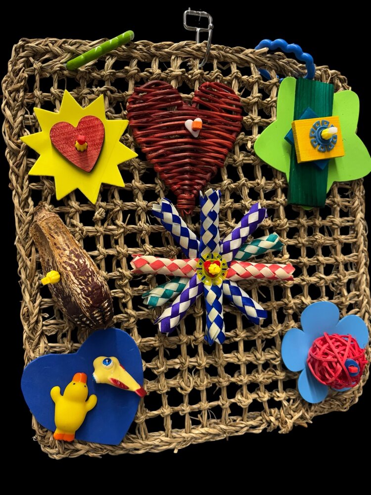 Bonkers BONKERS VALENTINE'S ACTIVITY MAT 14"X14" CANADIAN MADE BIRD TOY