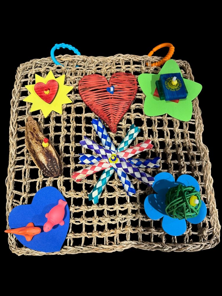 Bonkers BONKERS VALENTINE'S ACTIVITY MAT 14"X14" CANADIAN MADE BIRD TOY