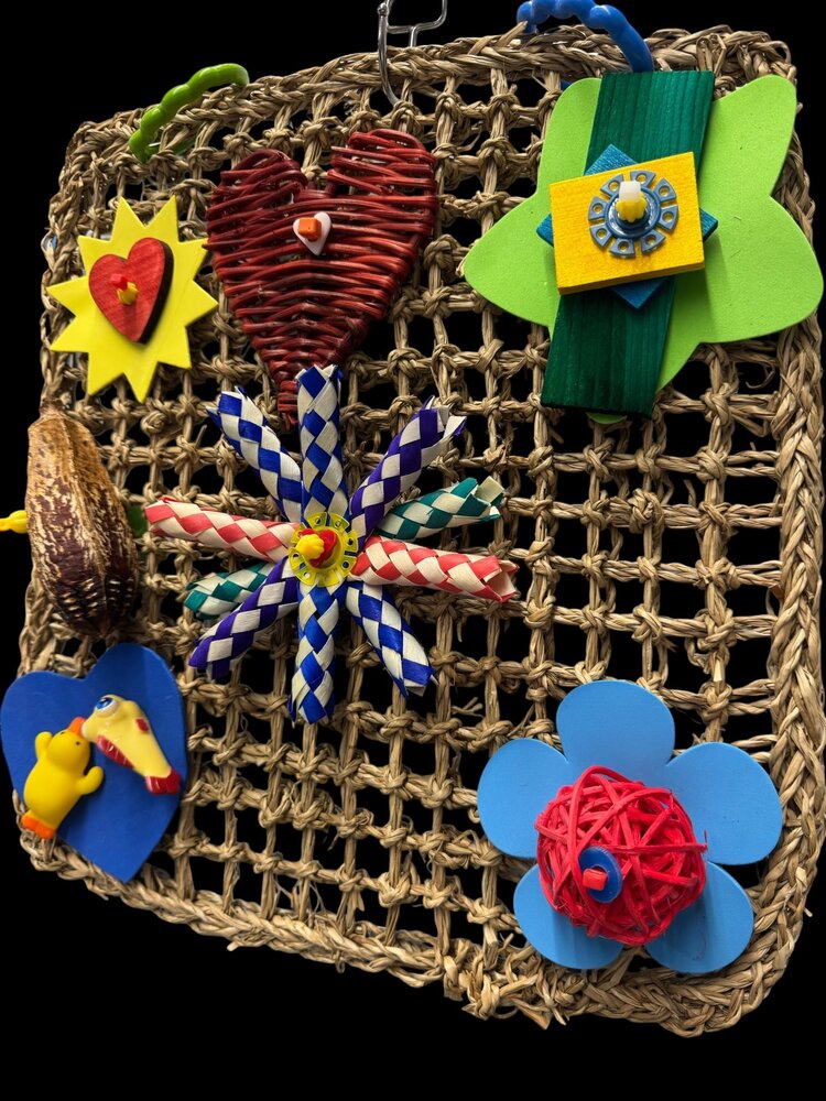 Bonkers BONKERS VALENTINE'S ACTIVITY MAT 14"X14" CANADIAN MADE BIRD TOY