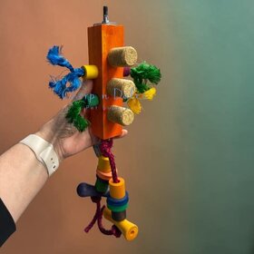 Beak Joy Parrot Toys TRAFFIC LIGHT CAGE MOUNT PARROT TOY 6X6