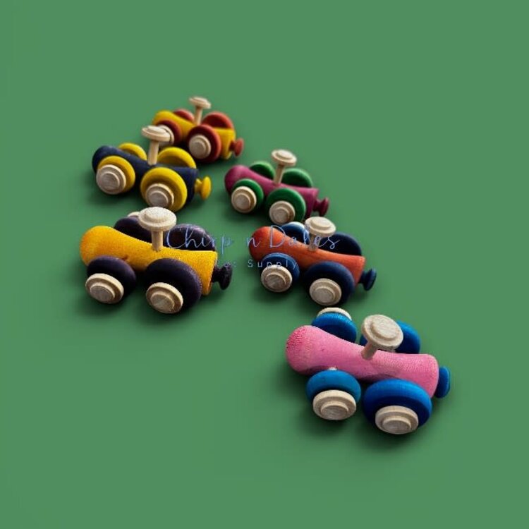 Beak Joy Parrot Toys HANDMADE RACE CAR WOOD FOOT TOY FOR MEDIUM TO LARGE PARROTS