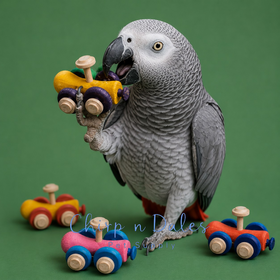 Beak Joy Parrot Toys RACE CAR FOOT TOY FOR MEDIUM TO LARGE PARROTS