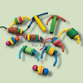 Beak Joy Parrot Toys PARROT FOOT TOY ASSORTMENT – HANDMADE PARROT SAFE FOOT TOYS