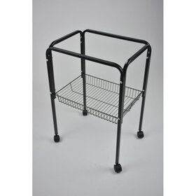 Glitter Pets 20" X 16" BIRD CAGE STAND WITH STORAGE BASKET & CASTERS