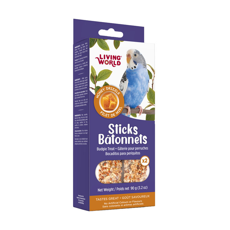 Living World LIVING WORLD BUDGIE HONEY DRIZZLE TREAT STICKS 90 G