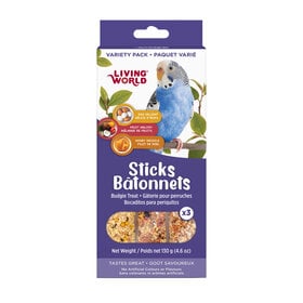 Living World LIVING WORLD BUDGIE TREAT STICKS VARIETY PACK 130 G