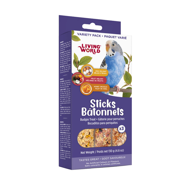 Living World LIVING WORLD BUDGIE STICKS VARIETY PACK 130 G