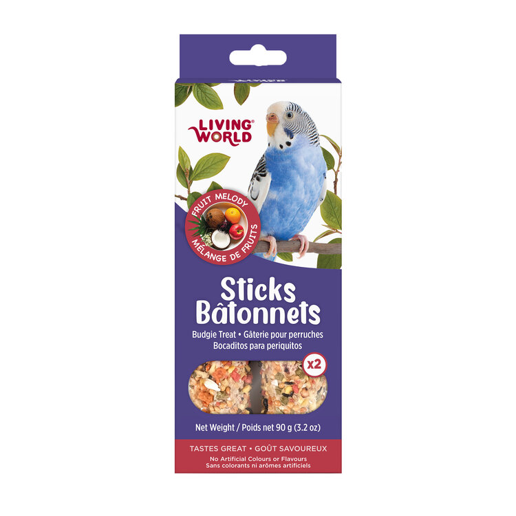 Living World LIVING WORLD BUDGIE TREAT STICKS FRUIT MELODY 90 G