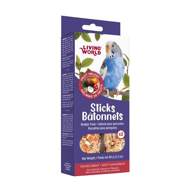 Living World LIVING WORLD BUDGIE TREAT STICKS FRUIT MELODY 90 G