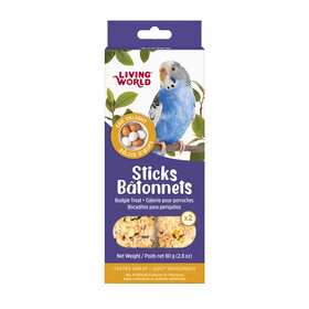 Living World LIVING WORLD STICKS FOR BUDGIES – EGG – 80 G