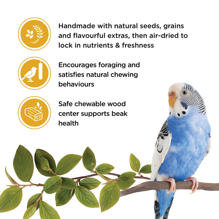 Living World LIVING WORLD BUDGIE TREAT STICKS – EGG – 80 G