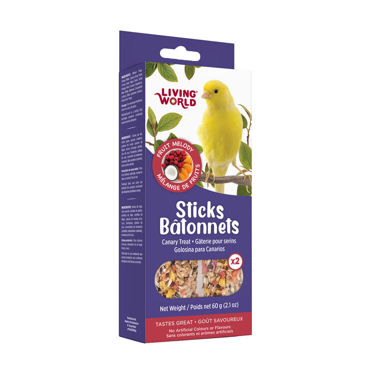 Living World LIVING WORLD STICKS FOR CANARIES – FRUIT – 60 G