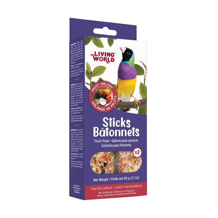 Living World LIVING WORLD STICKS FOR FINCHES – FRUIT – 60 G