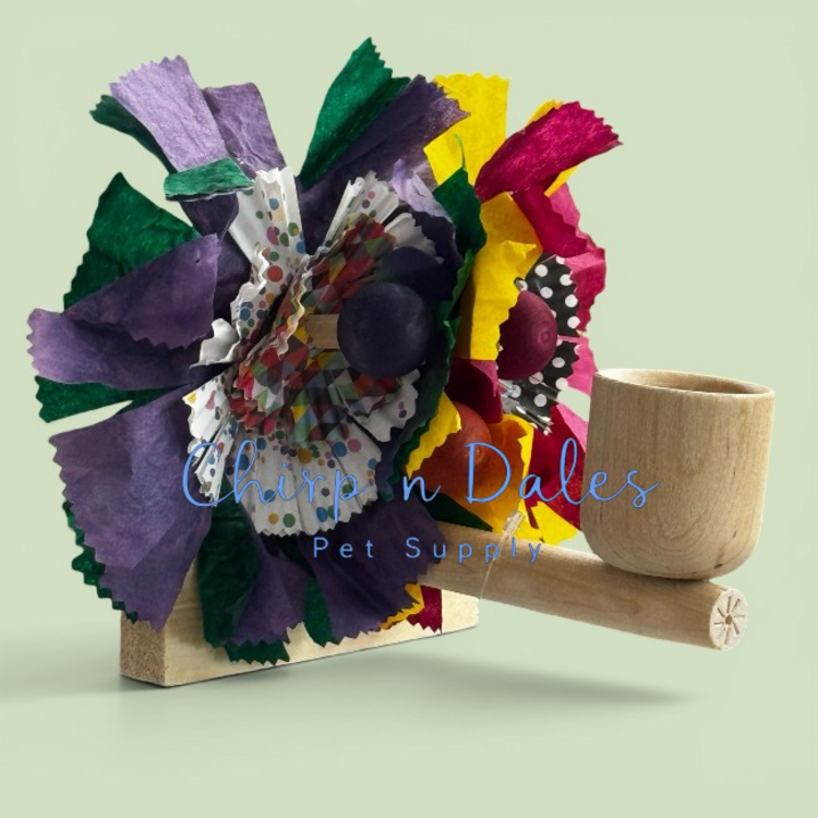 Beak Joy Parrot Toys HAWAIIAN CAGE MOUNT PARROT TOY – SMALL – HANDMADE IN CANADA