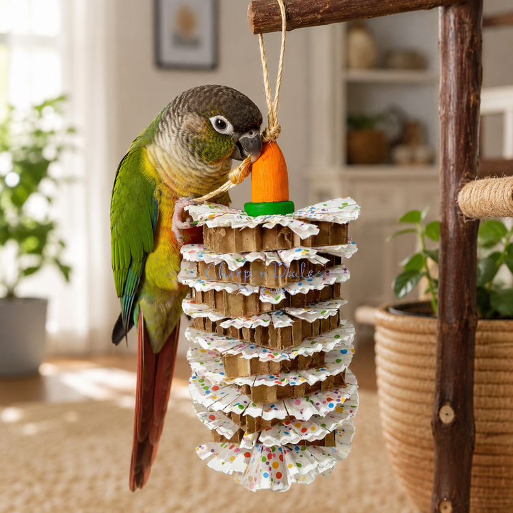 Beak Joy Parrot Toys TASTY GOURMET SHREDDING TOY FOR MEDIUM SMALL PARROTS
