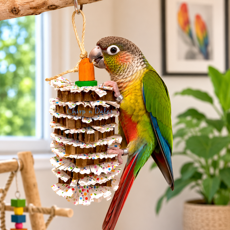 Beak Joy Parrot Toys TASTY GOURMET SHREDDING TOY FOR MEDIUM SMALL PARROTS