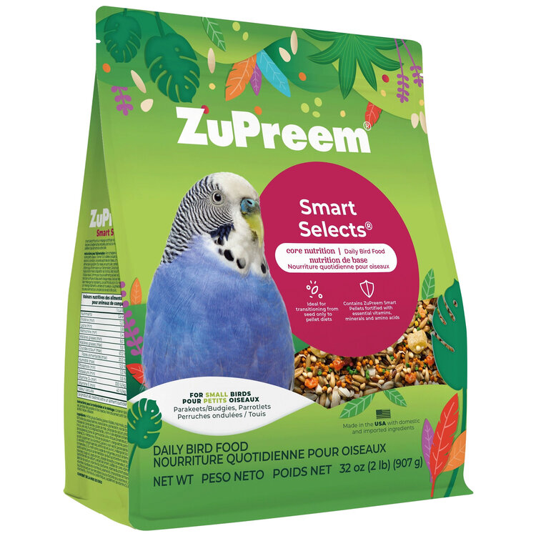 Zupreem ZuPreem "Smart Selects" Food For Parakeet, Budgies, Parrotlet & Small Birds 2lbs 31020