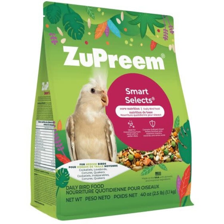 Zupreem ZuPreem "Smart Selects" Food For Cockatiel, Lovebirds & Medium Birds 2.5lbs  32020