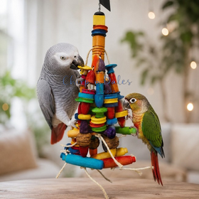 Beak Joy Parrot Toys FIND WALNUT LARGE FORAGING TOY FOR PARROTS