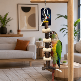 Beak Joy Parrot Toys CORK & VINE WOOD CHEW TOY FOR MEDIUM SMALL PARROTS