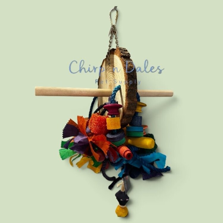 Beak Joy Parrot Toys HANDMADE DREAM CATCHER PARROT TOY WITH PERCH FOR MEDIUM PARROTS