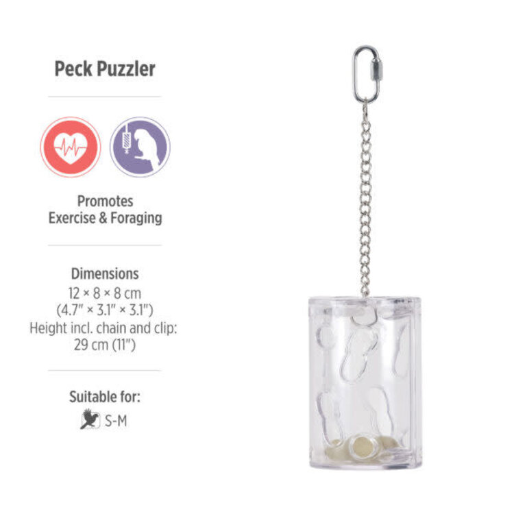 Hari HARI ACTIVE.PLAY PECK PUZZLER INTERACTIVE FORAGING & EXERCISE TOY FOR SMALL & MEDIUM PARROTS