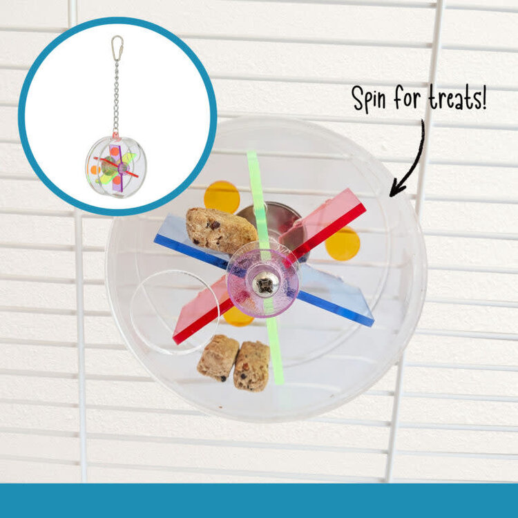 Hari HARI ACTIVE.PLAY WHIRL-A-TREAT – SMALL INTERACTIVE FORAGING PARROT TOY