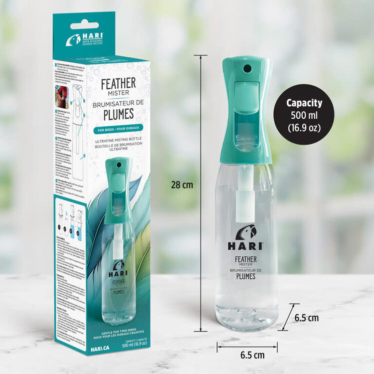 Hari HARI FEATHER MISTER – ULTRAFINE CONTINUOUS MISTING BOTTLE FOR ALL PET BIRDS – 500 ML