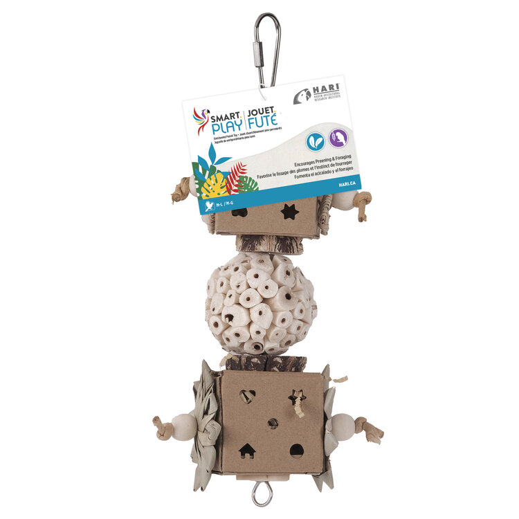 Hari HARI SMART.PLAY PUZZLE PYLON – ENRICHMENT PARROT TOY FOR MEDIUM & LARGE BIRDS