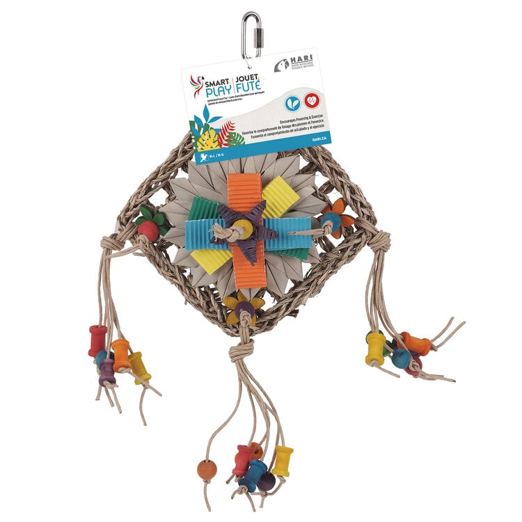 Hari HARI SMART.PLAY MEADOW FLYER – PREENING & EXERCISE PARROT TOY FOR MEDIUM & LARGE BIRDS