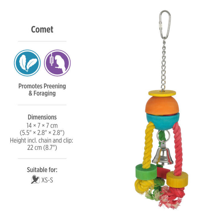 Hari HARI SMART.PLAY COMET – PREENING & FORAGING PARROT TOY FOR X-SMALL & SMALL BIRDS