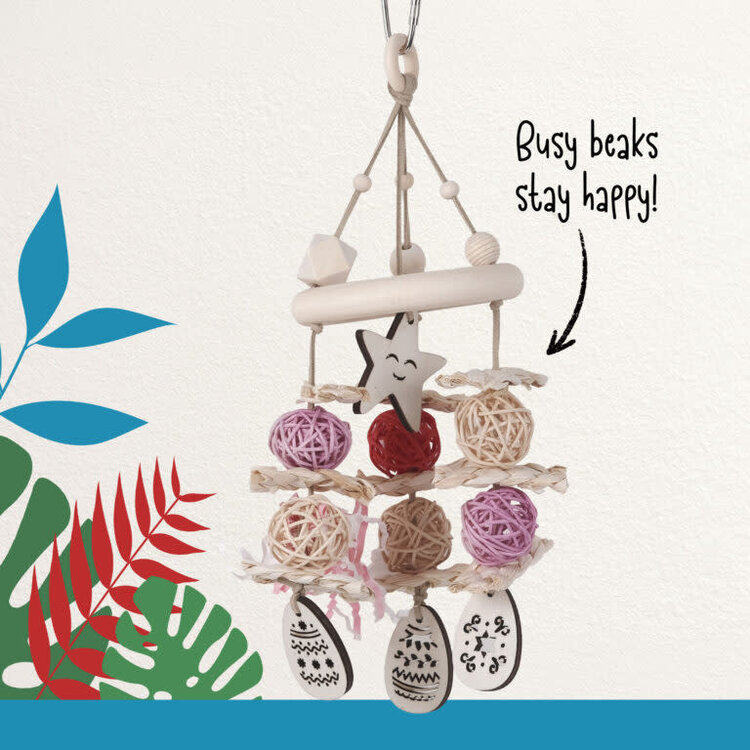 Hari HARI SMART.PLAY TWILIGHT DANGLE – PREENING & FORAGING PARROT TOY FOR X-SMALL & SMALL BIRDS