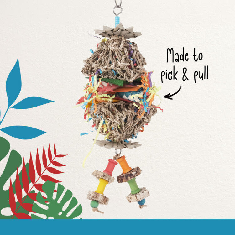 Hari HARI SMART.PLAY FIESTA BUNDLE – PREENING & FORAGING PARROT TOY FOR MEDIUM & LARGE BIRDS