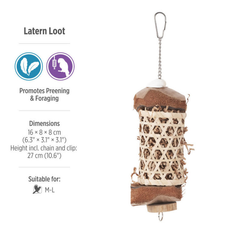 Hari HARI SMART.PLAY LANTERN LOOT – PREENING & FORAGING PARROT TOY FOR MEDIUM & LARGE BIRDS