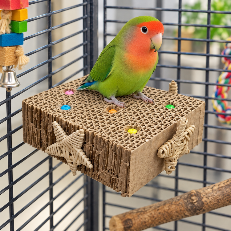 Bonkers Bonkers Corrugated Platform Perch Small 4.5 x 4.5 x 1.5"