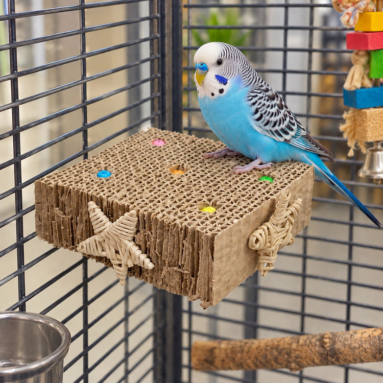 Bonkers Bonkers Corrugated Platform Perch Small 4.5 x 4.5 x 1.5"
