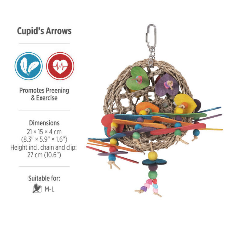 Hari HARI SMART.PLAY CUPID’S ARROWS – ENRICHMENT PARROT TOY FOR MEDIUM & LARGE BIRDS